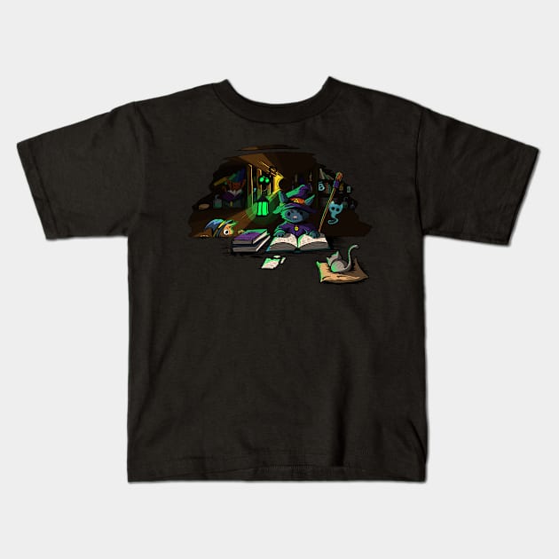 Library Kids T-Shirt by Rain Ant